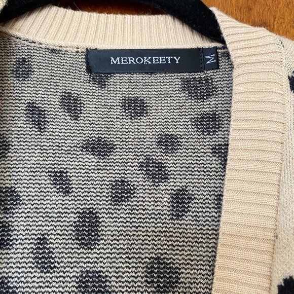 Cheetah print long cardigan sweater - Picture 3 of 4